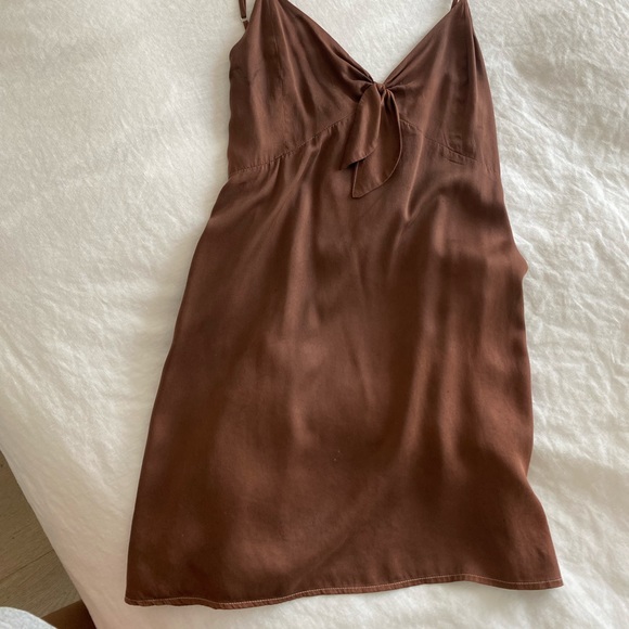 Chocolate 🍫 brown reformation slip dress - Picture 1 of 6